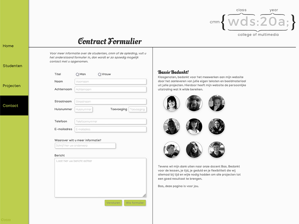 Wds20a Contact formulier